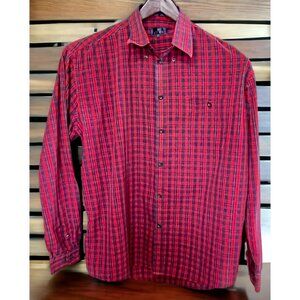 Enro Plaid Shirt Mens Size LT Chatham Cloth Button Down Long Sleeve Button Down
